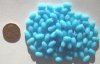 100 9x6mm Acrylic Opaque Light Blue Ovals